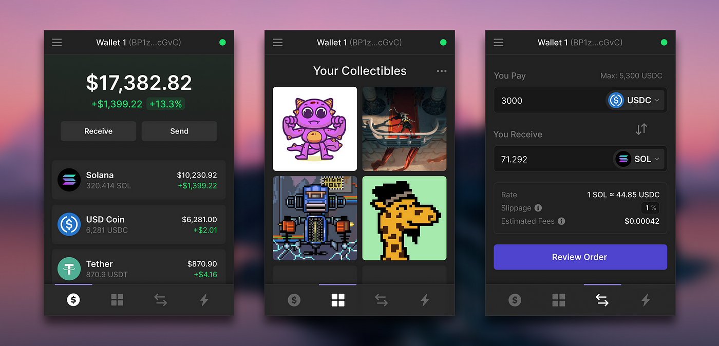 Phantom Wallet Interface